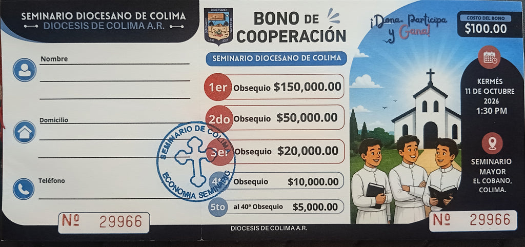 Rifa con Causa / Seminario Diocesano de Colima
